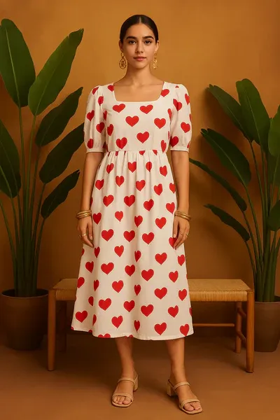 White Dress with Red Hearts: The Sweet Fashion Trend Every Woman Loves